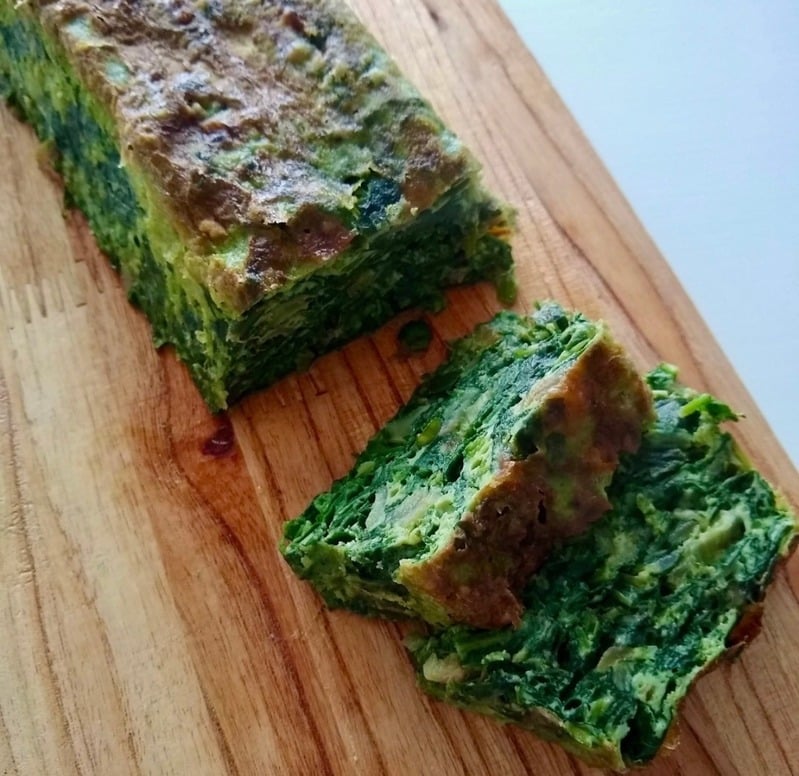 Budin de espinaca